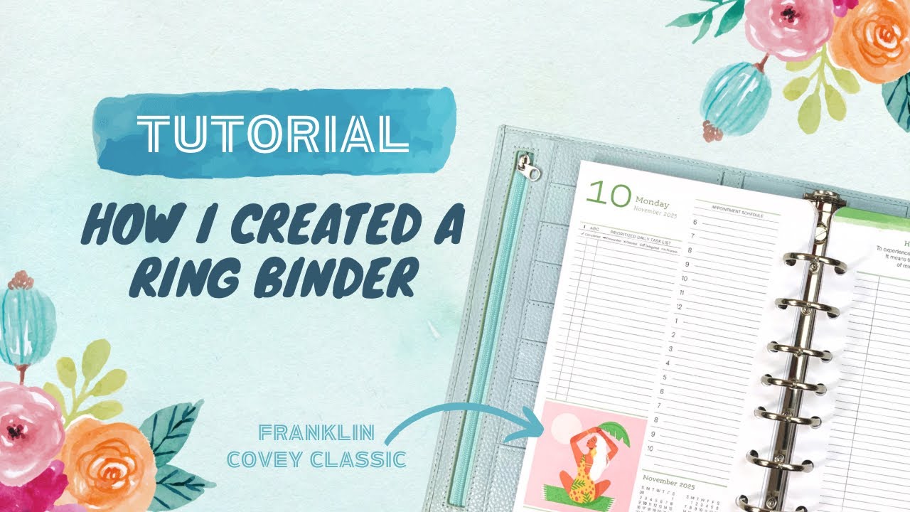 Creating A Ring Binder // Adding Rings To A Moterm Cover [Franklin Covey Classic | Half Letter]