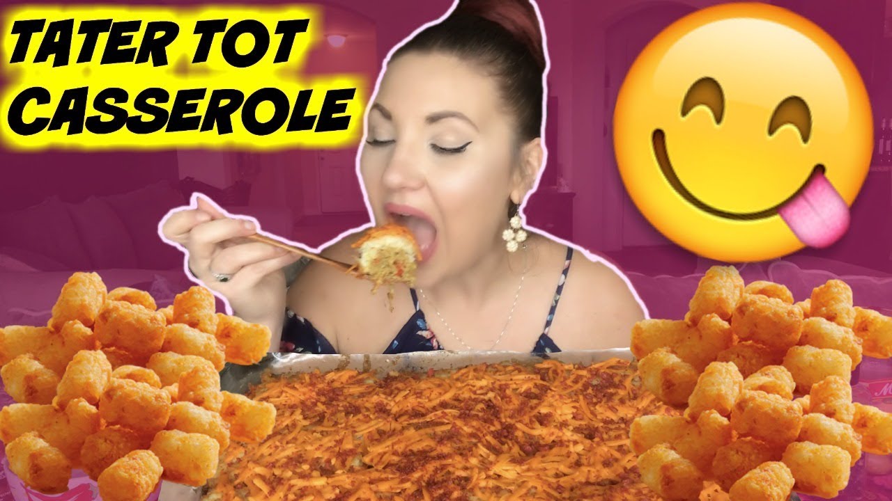 MUKBANG TATER TOT CASSEROLE *BURPING* VEGAN