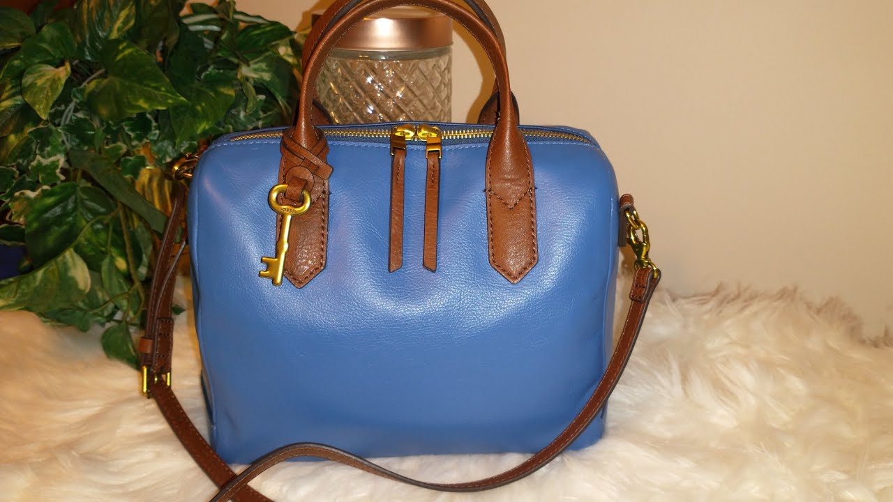 👜Fossil Fiona Satchel in Malibu Blue (Sku  ZB7268965)/  What's In My Bag (WIMB)!