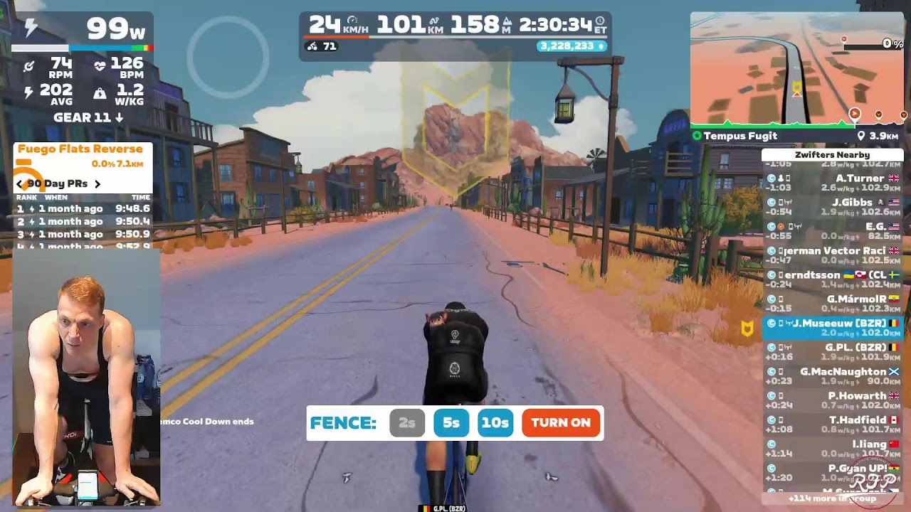 Zwift - Group ride 112 - its my birthday!  Flanders BZR's 