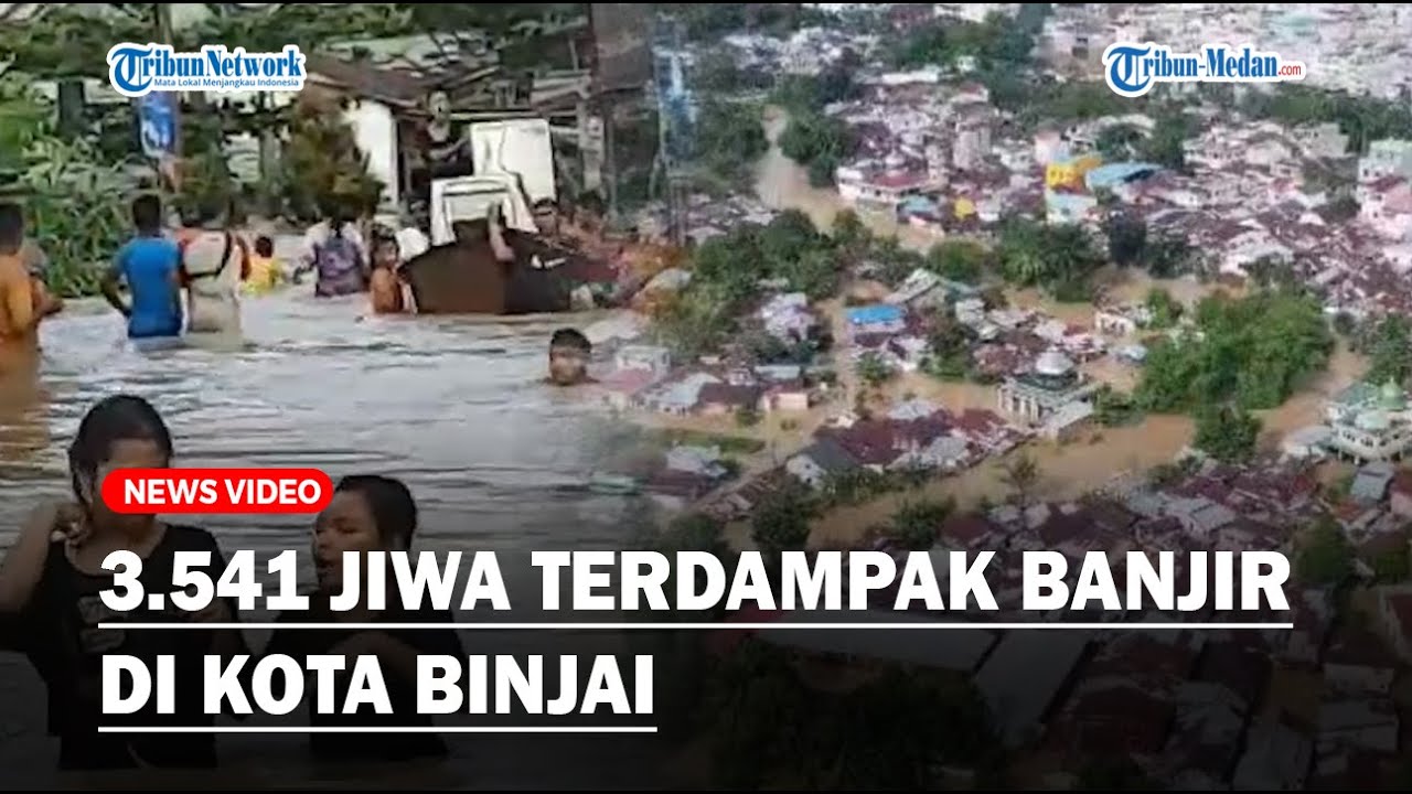 Sungai Bingai dan Mencirim Meluap, 3.541 Jiwa dari Empat Kecamatan di Kota Binjai Terendam Banjir