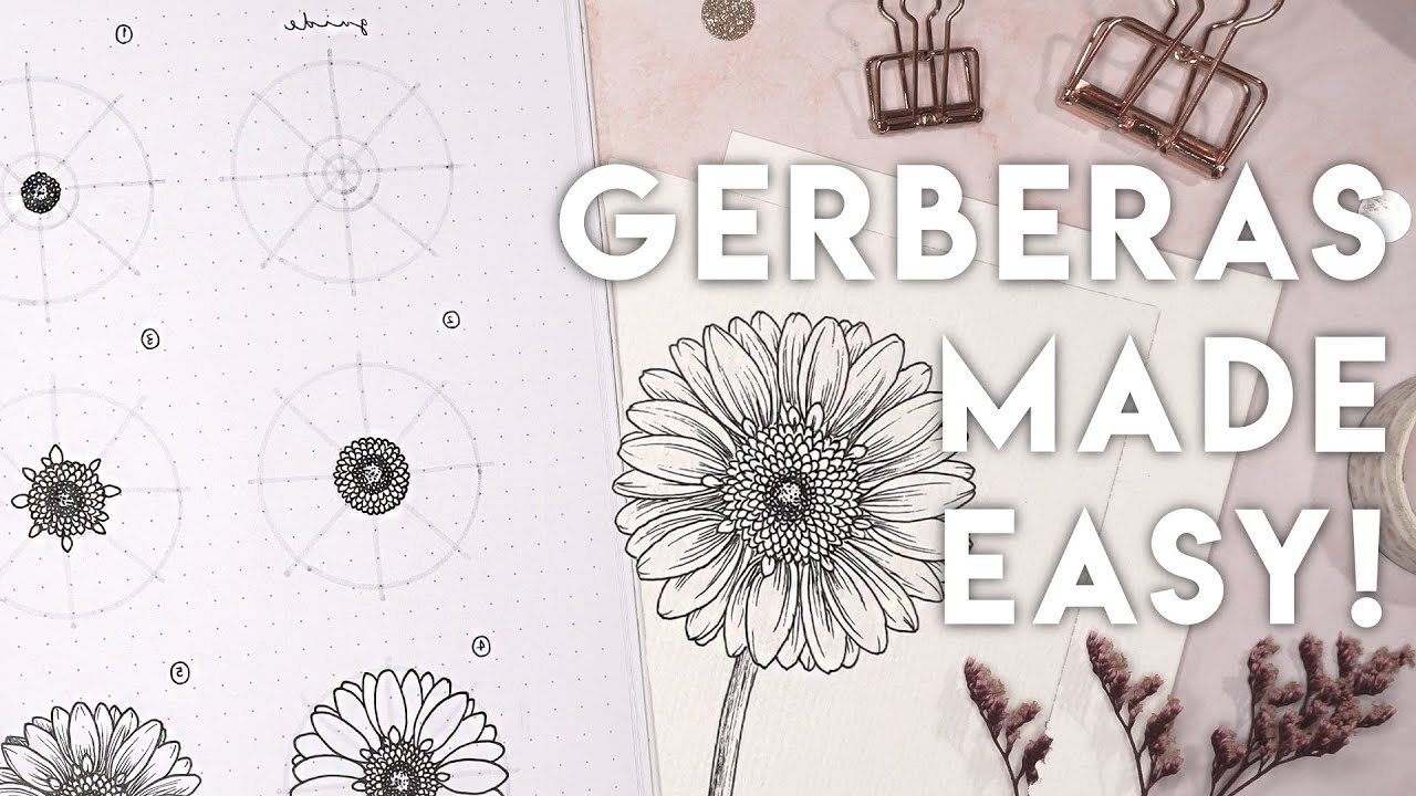 How To Draw Gerberas Like A Genius ✨