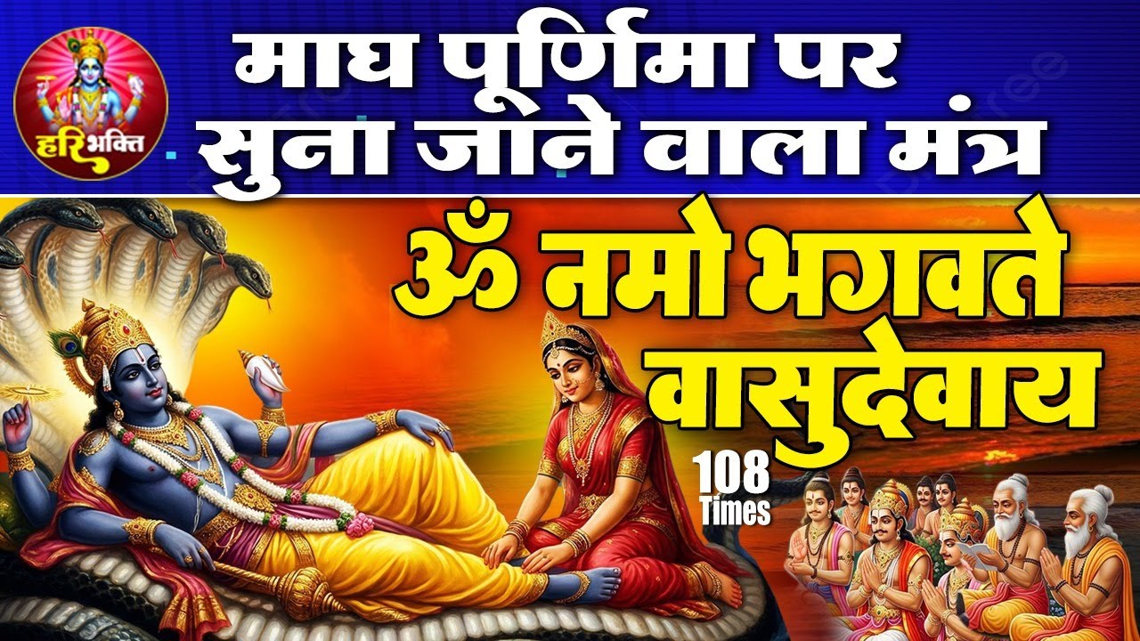 शक्तिशाली विष्णु मंत्र | ॐ नमो भगवते वासुदेवाय | भगवान विष्णु मंत्र 108 Times | Powerful Mantra