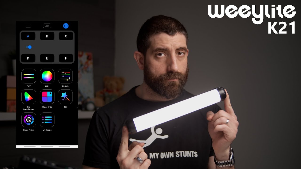 Weeylite K21 review - a tube LED RGB light with a powerful mobile app!