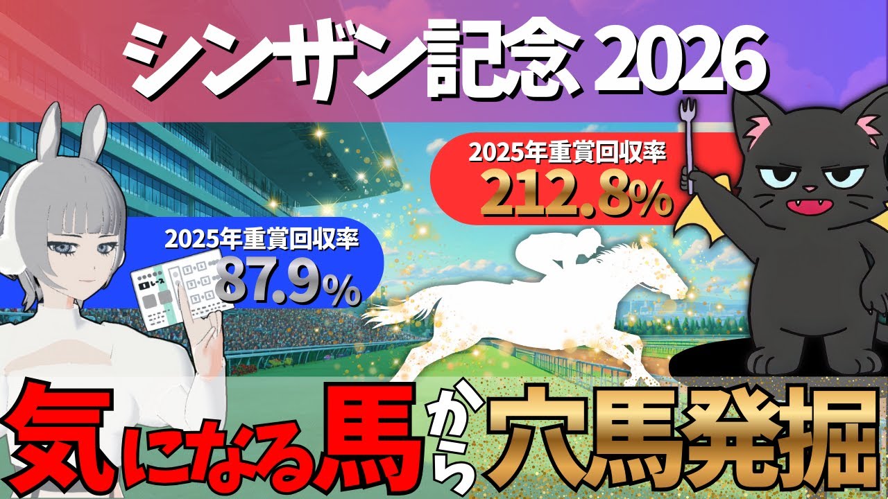 【シンザン記念 2026】有力馬の集う一戦🔥今年の出走馬は果たして…？カロリーさんの気になる馬はアノ穴馬🏇🎯#競馬系vtuber