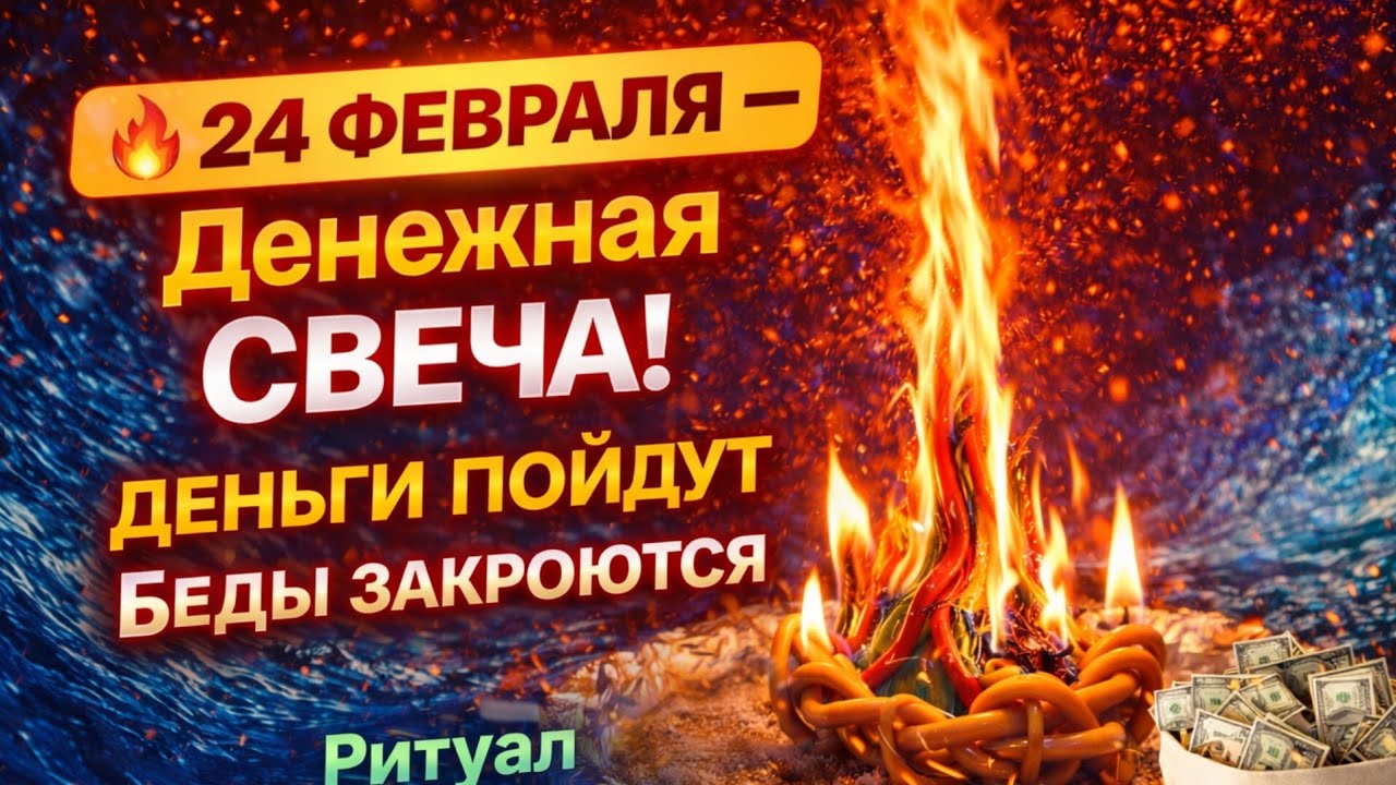 🔥 24 ФЕВРАЛЯ — Денежная Свеча! Деньги Пойдут, Беды Закроются