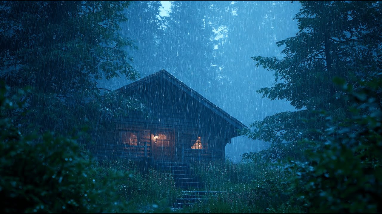 Pass Out Fast 🌧️ Heavy Rain & Thunder on Roof