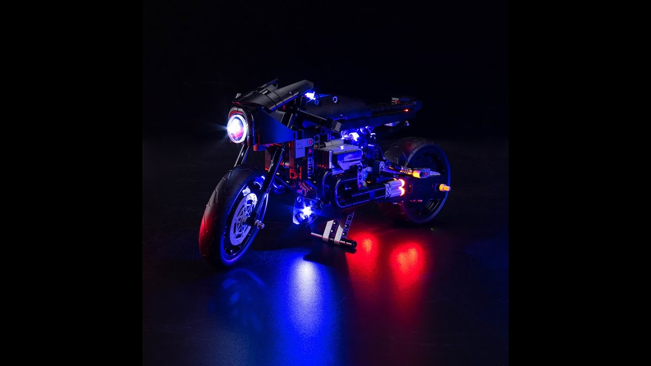 light kit for LEGO 42155 The Batman - Batcycle @icuanuty-lego-display