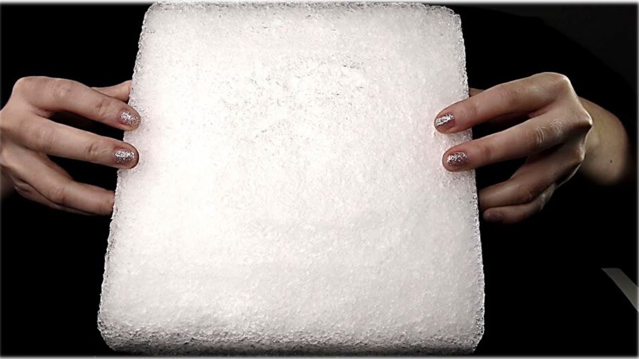 ASMR Eat Ice| Bigger Square Shape Shavedice | 氷を食べる音  Thánh Ăn Đá  얼음 리얼사운 Buz Yemek Satisfying