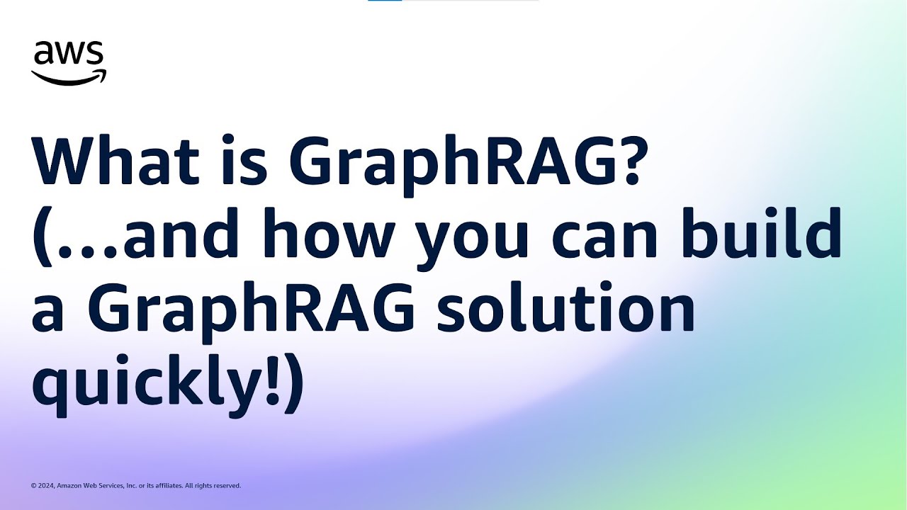 What is GraphRAG? (…and how you can build a GraphRAG solution quickly!) | Amazon Web Services