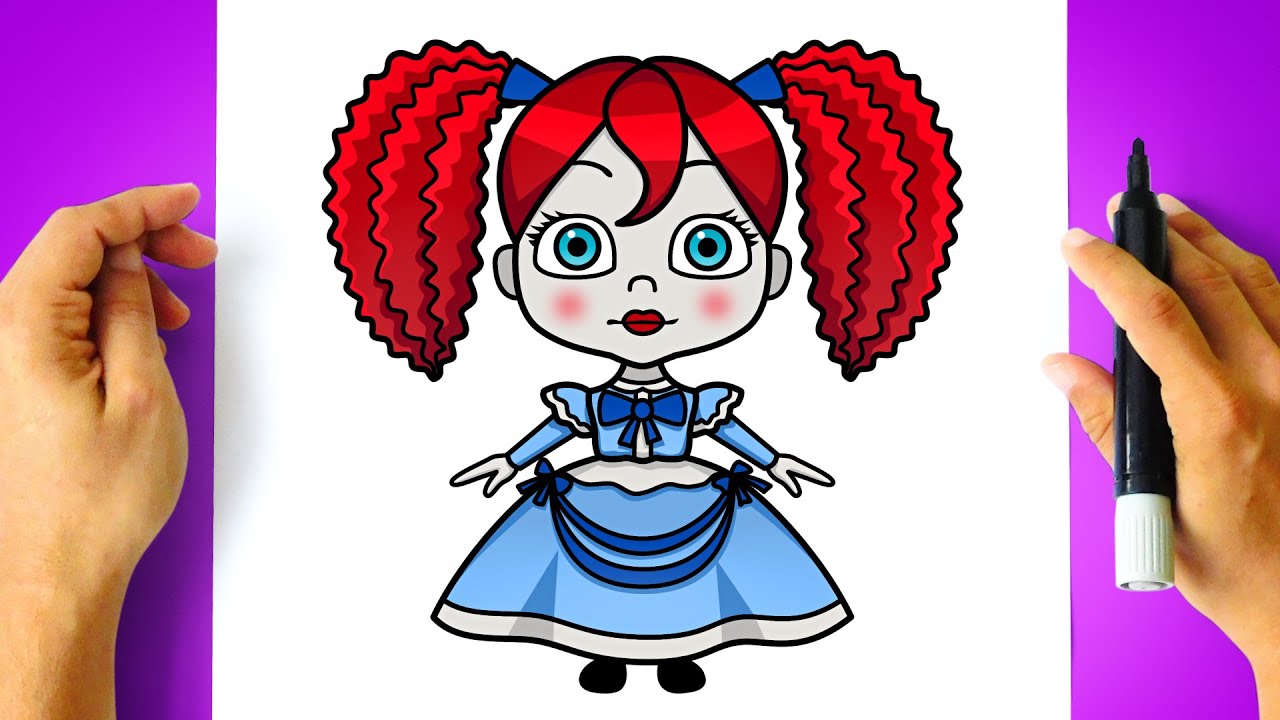 Como DESENHAR a BONECA de POPPY PLAYTIME  - Como DIBUJAR la MUÑECA de POPPY PLAYTIME CHAPTER 3