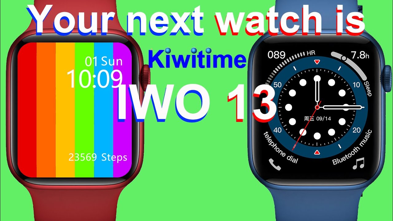 KIWITIME IWO 13 Smartwatch Blue & Red Color 44mm Review-Your Next Watch Is IWO 13 Smart Watch 6 Copy