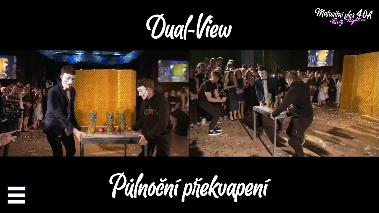 Dual-View: 4OA - Obchodní akademie Jihlava 2024 - Maturitní ples - PŮLNOČNÍ PŘEKVAPENÍ