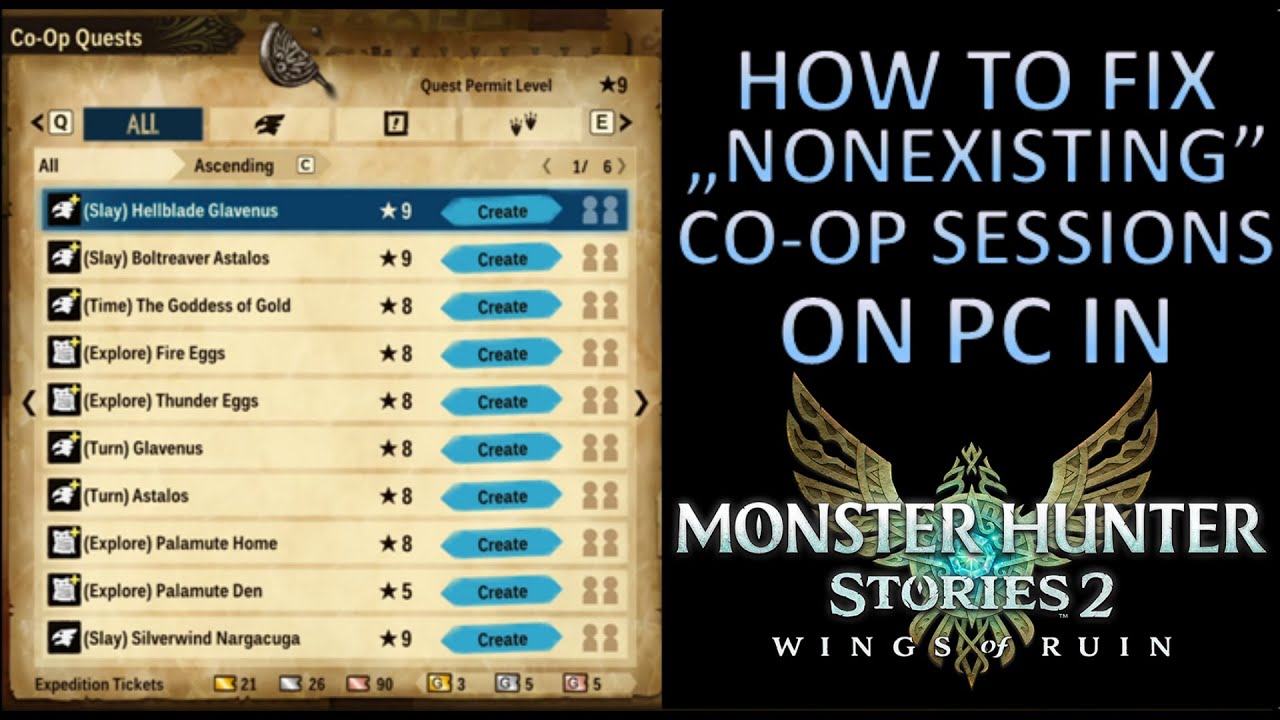 How to fix CO-OP MULTIPLAYER SESSIONS (empty lobby) on PC in Monster Hunter Stories 2 GUIDE!!! [ENG]