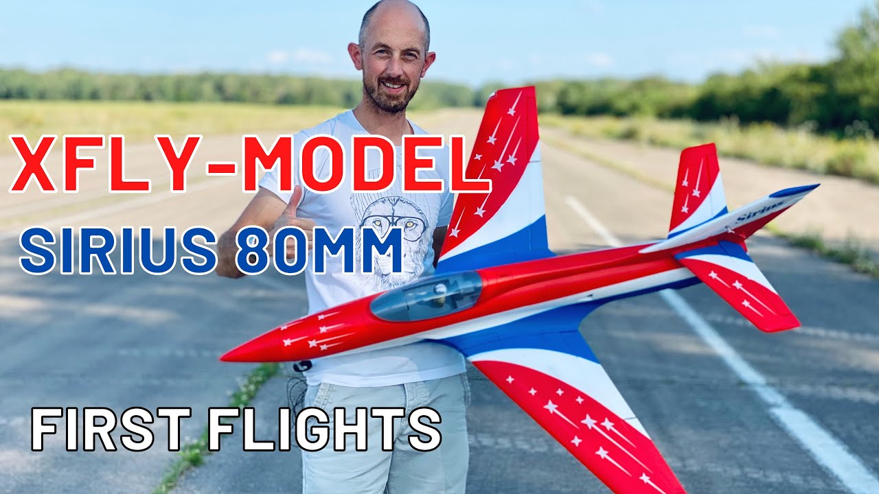 XFly-Model Sirius 80mm EDF Sport Jet - FIRST FLIGHTS, CRASH LANDING (ENG/FRA) 4K #sirius #xfly