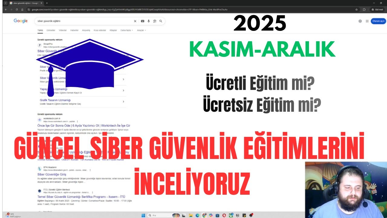 Siber Güvenlik Eğitimlerini İnceliyoruz - 2025 Kasım/Aralık Eğitimleri