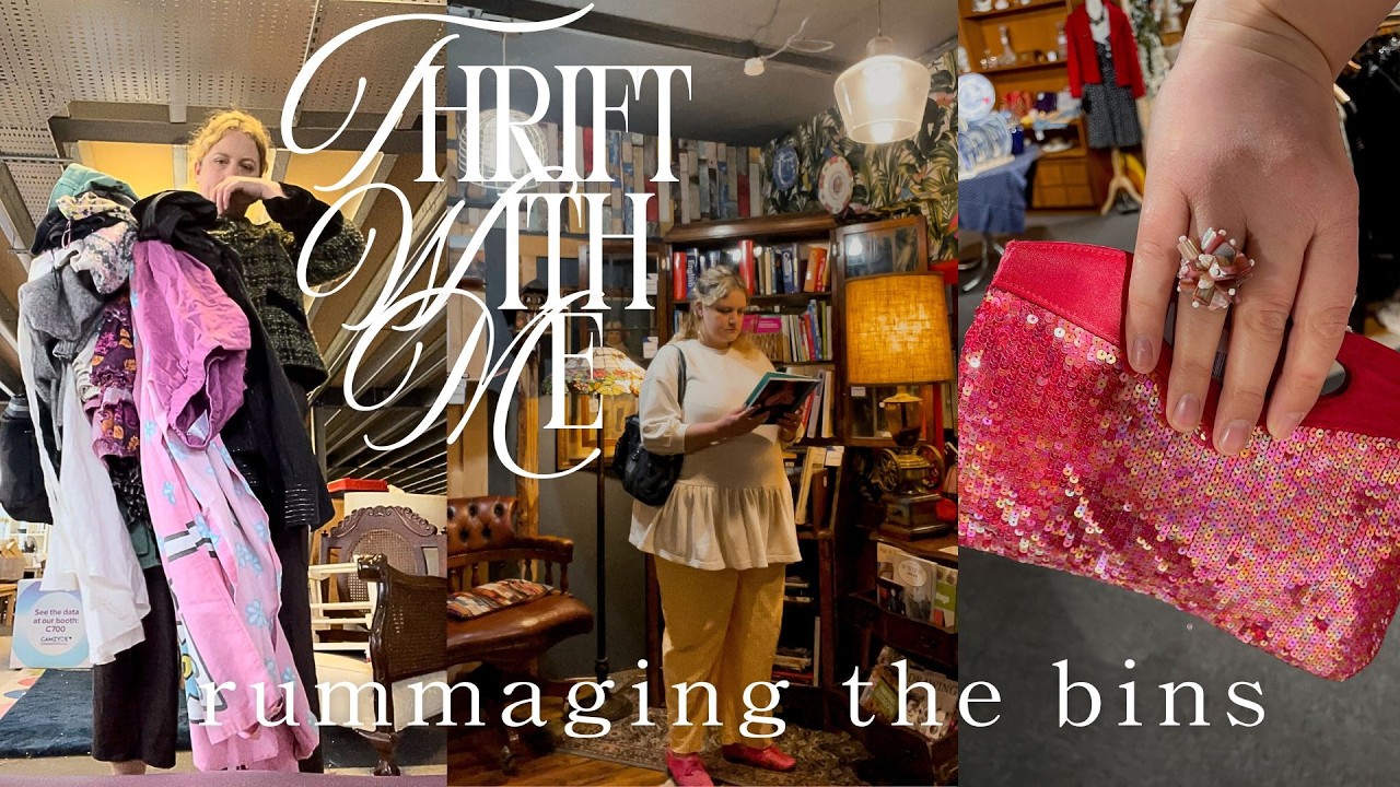 Thrift with me  🌸  Sending offerings to the thrift elves and rummaging the bins 🗑️