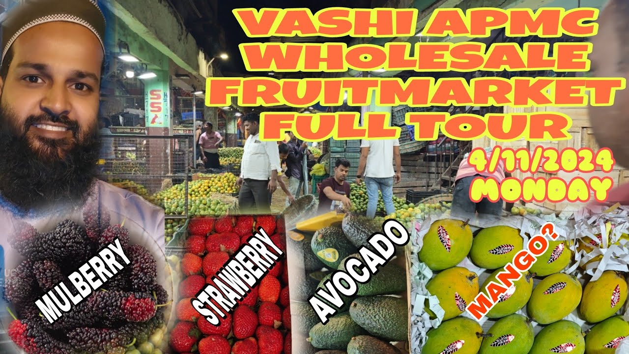 VASHI APMC WHOLESALE FRUITMARKET FULL TOUR UPDATE MANGO 🥭 STRAWBERRY 🍓 MULBERRY AAGAYA MARKET MAY🥭🇮🇳
