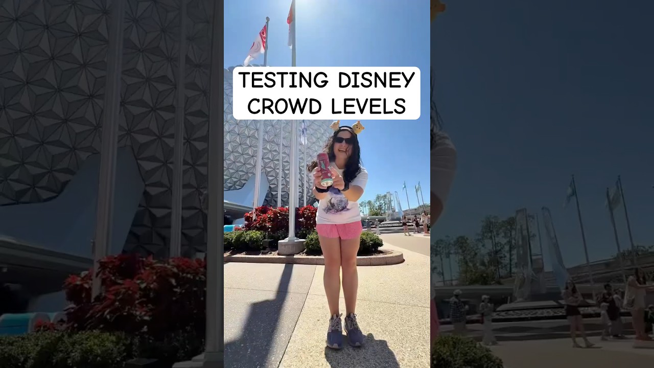 Testing Crowd Levels at Disney! #disney #disneyparks #epcot #disneytips #disneyworld #disneygirl