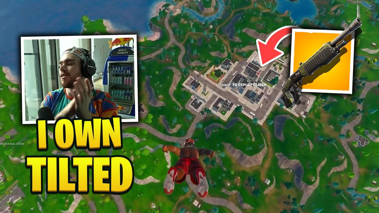What happens when Mongraal landing Tilted Towers with Legendary Pump
