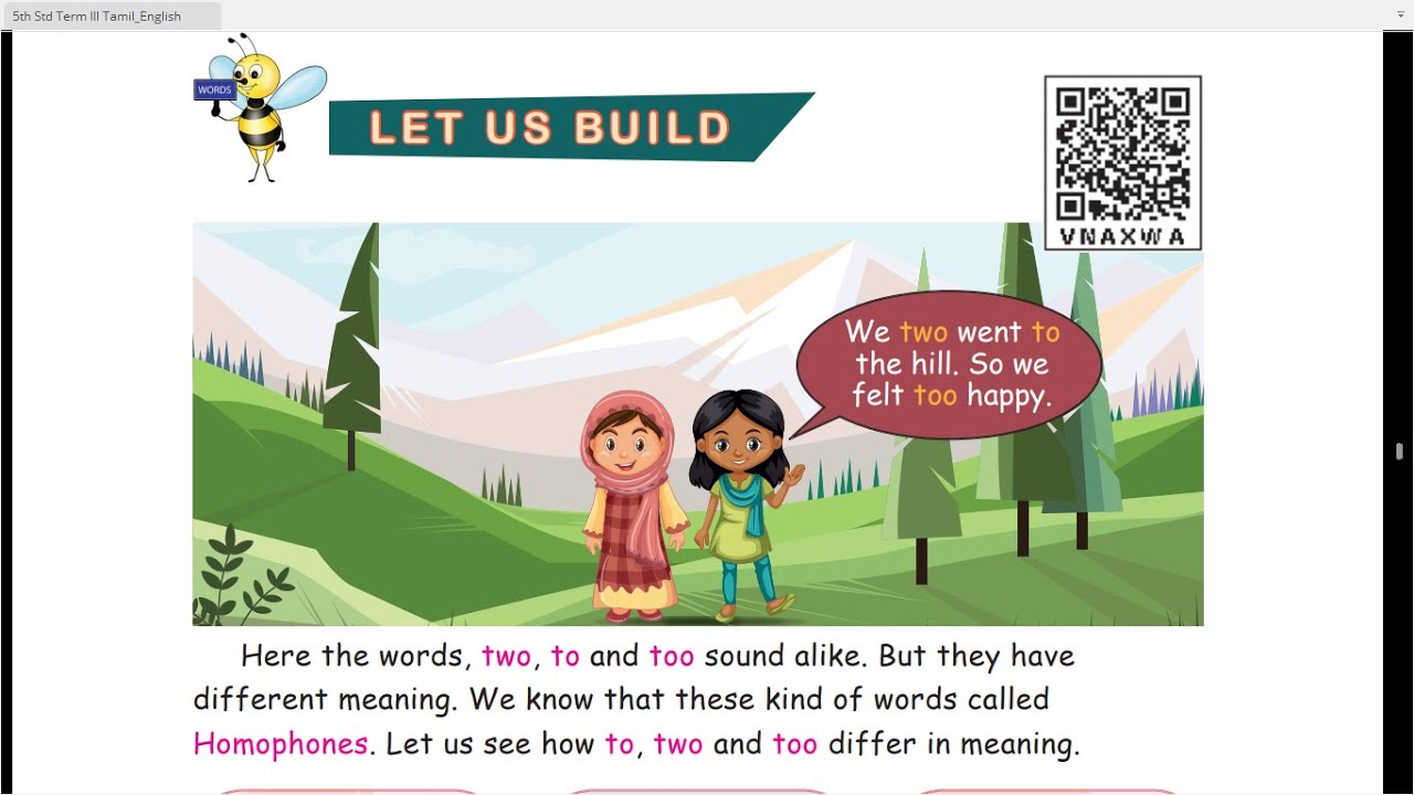 LEARN  ALWAYS - LET US BUILD |  KNOW | SPEAK| READ ALOUD | WRITE | I CAN DO | -ENGLISH - 5TH STD