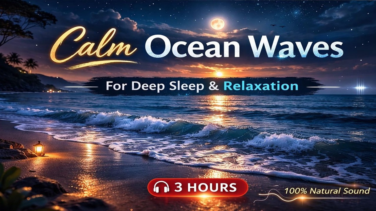 Calm Ocean Waves for Deep Sleep | Relaxing Sea Sounds for Stress Relief & Meditation