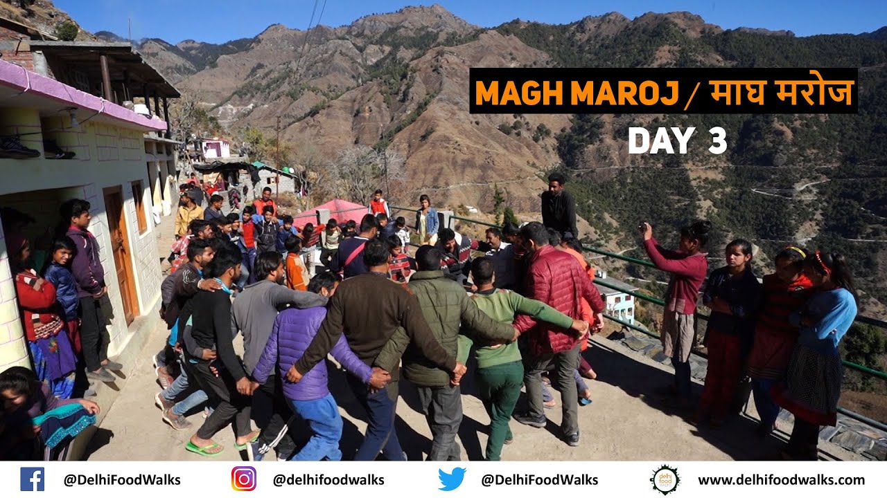 Bakra Pakaya Aur Khaya! Day 3, Maagh Maroj Festival - SAAJE I Eating Meat & Drinking Sur in Jaunsar