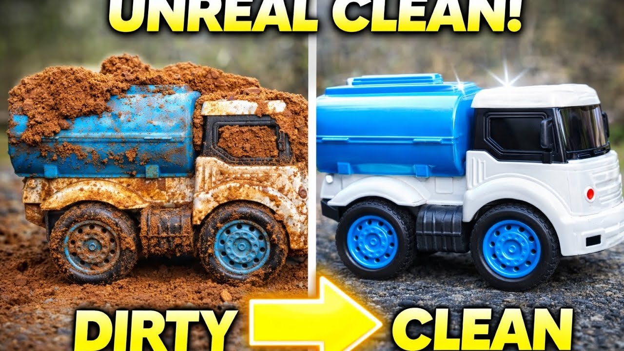 Extremely Satisfying Muddy Truck Cleaning | ASMR Toy Wash
