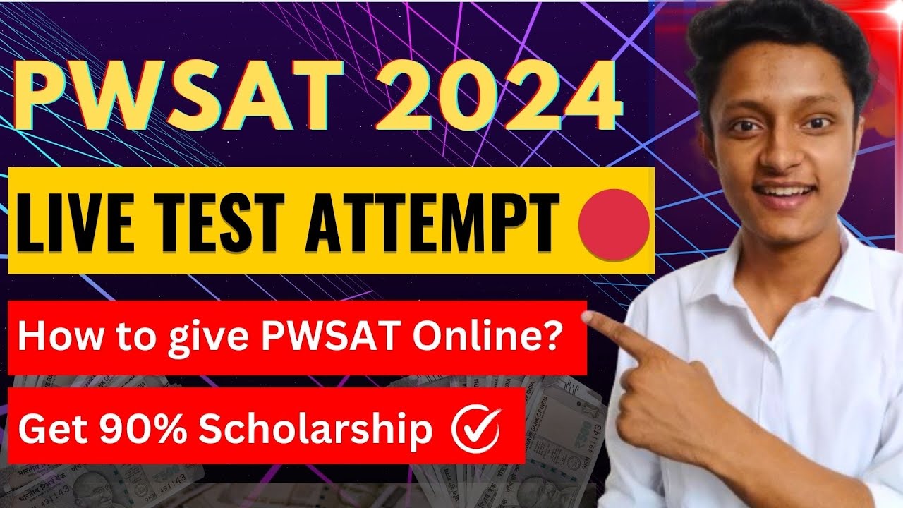 Physics Wallah Scholarship Aptitude Test LIVE Attempt 🔴 | How to give PW SAT Scholarship Test