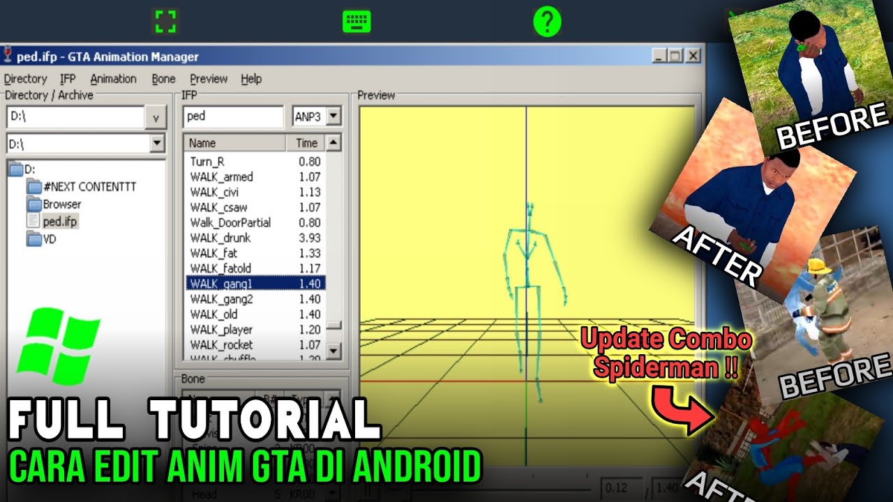 'TERSIMPLE' Cara Edit Anim Gta Sa di Android🔥 Exgear Anim Manager Tutorial