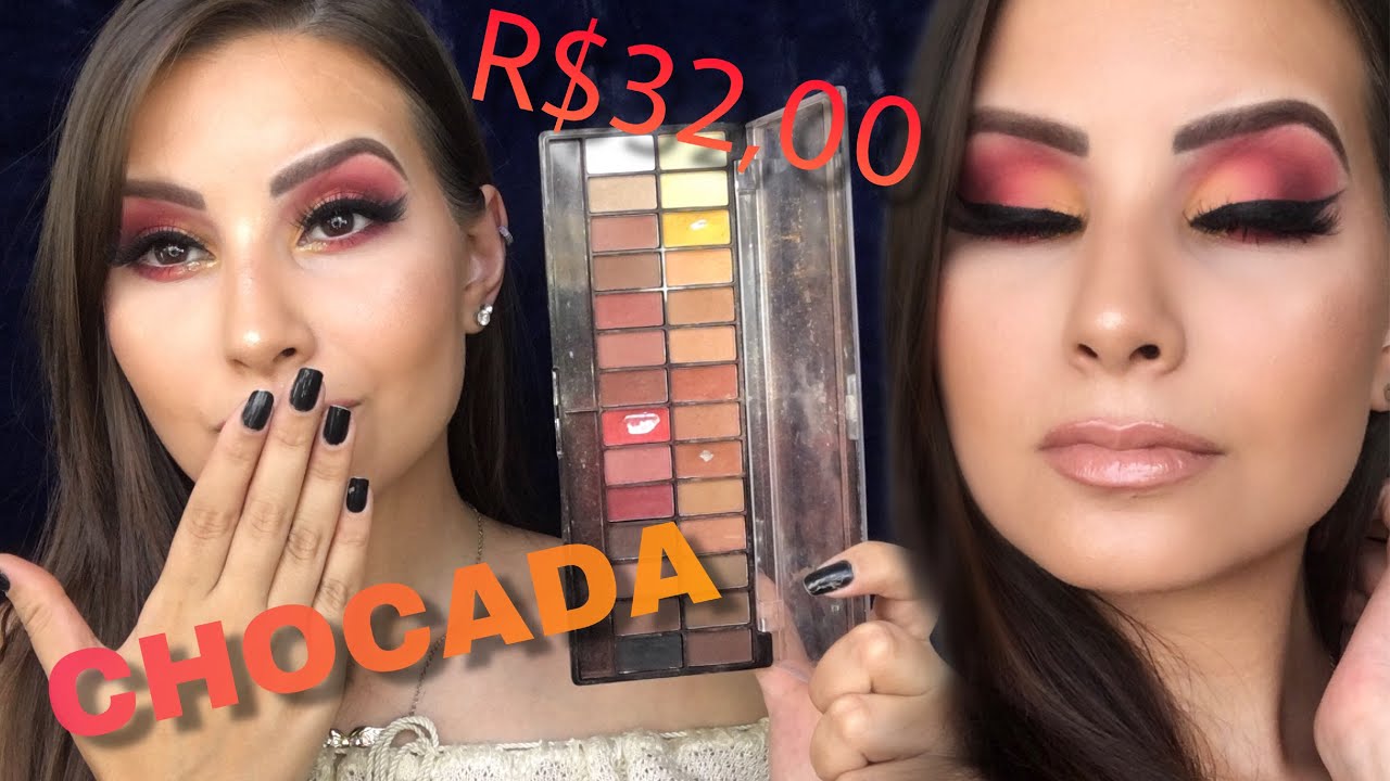 Fiz uma make FO** com a paleta de 28 cores da BELLE ANGEL! 😨
