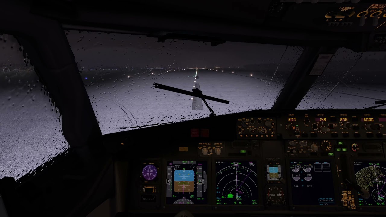 X-Plane 11 | xEnviro 1.16 | TrackIR5 | Snowrain Approach in Nuremberg / EDDN |  ZIBO 738