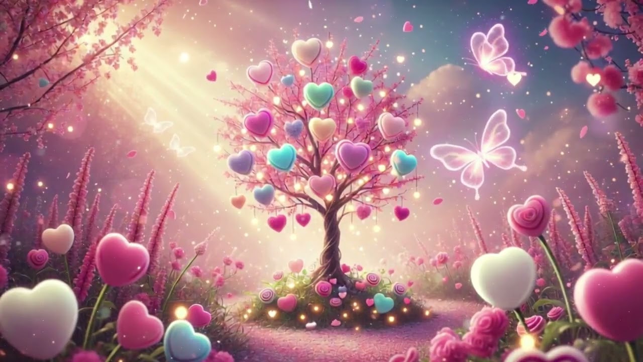 Pink Valentine’s Day Meadow 💕 Ambient Instrumental Background Music to Work, Study or Relax