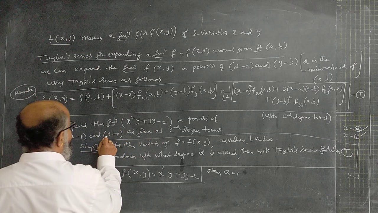 Lecture 15 PROBLEMS ON TAYLORS SERIES FOR FUNCTION OF  TWO VARIABLES