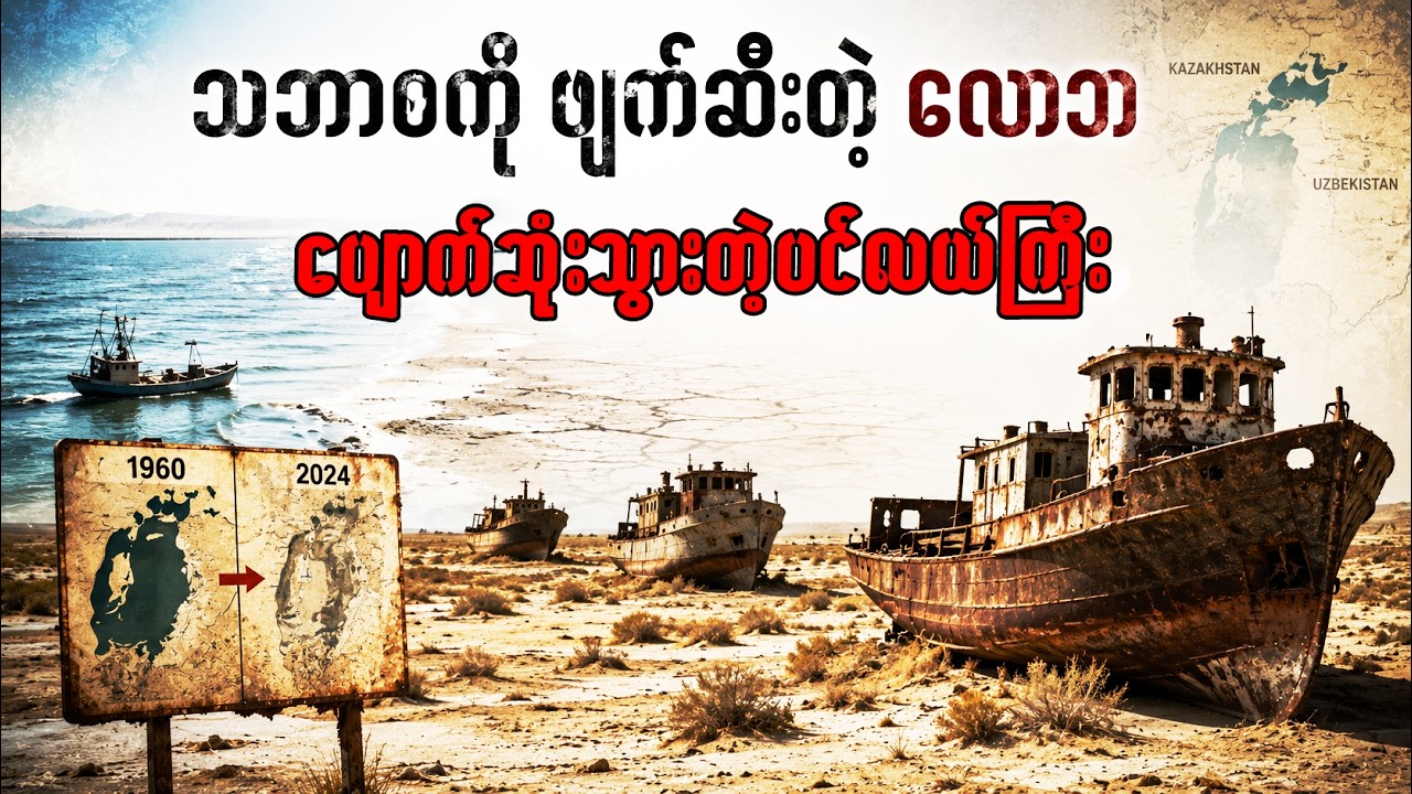 သဲကန္တာရ အလယ်ခေါင်မှာ သောင်တင်နေတဲ့ ဧရာမ သင်္ဘောကြီးများ - (အာရယ်ပင်လယ်၏ အဖြစ်ဆိုး)
