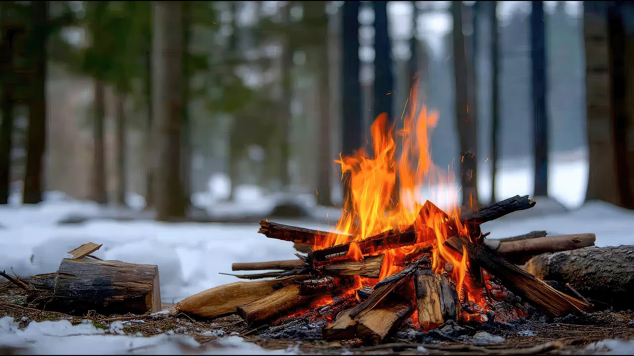 Soft Winter Fireplace Ambience | Calm Your Thoughts, Fall Asleep
