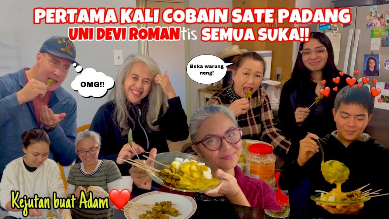 PERTAMA KALI COBAIN SATE PADANG UNI DEVI ROMAN SEMUA SUKAAAA!!!