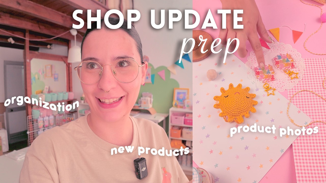 Shop Update Vlog: Prep and Organization, Product Photography and making new Products ✨