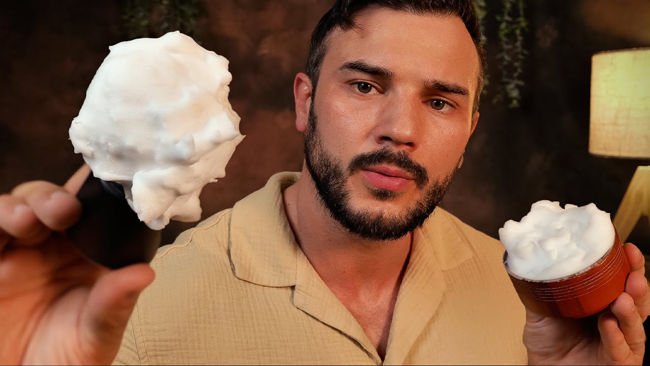 ASMR for your Imaginary Beard (Sleep Inducing Shave) Tingles Down Your Spine - Face Balm Massage