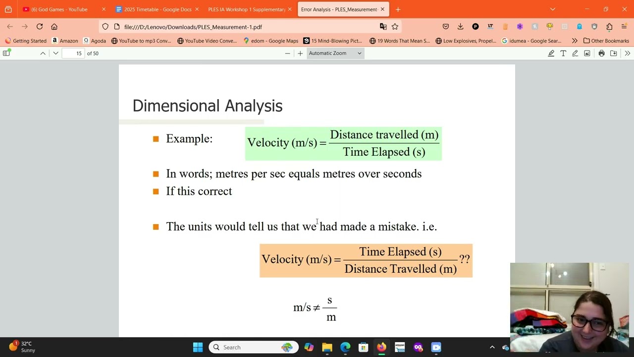 Year 12 Physics Units and Measurement