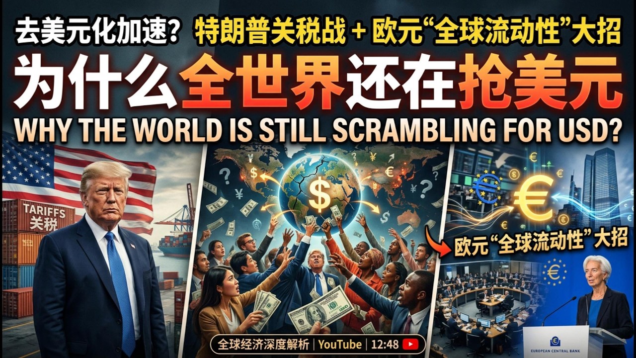 【Boss说欧洲】去美元化加速？特朗普关税战 + 欧元“全球流动性”大招：为什么全世界还在抢美元