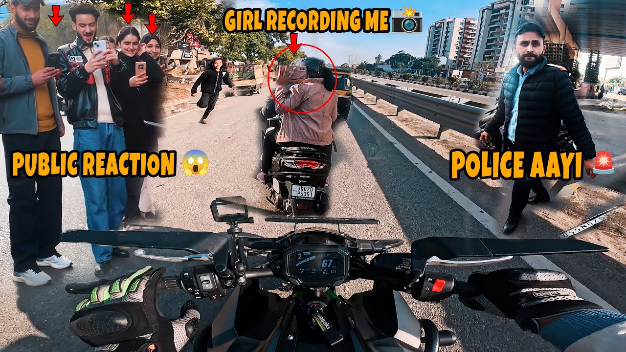 GIRL BIKE PAR MERA VIDEO BANA RAHI THI 😱 POLICE SCENE 🚨