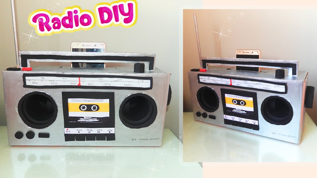 GRABADORA DE CARTÓN CON AMPLIFICADOR DE SONIDO📻 DIY CRAFTS
