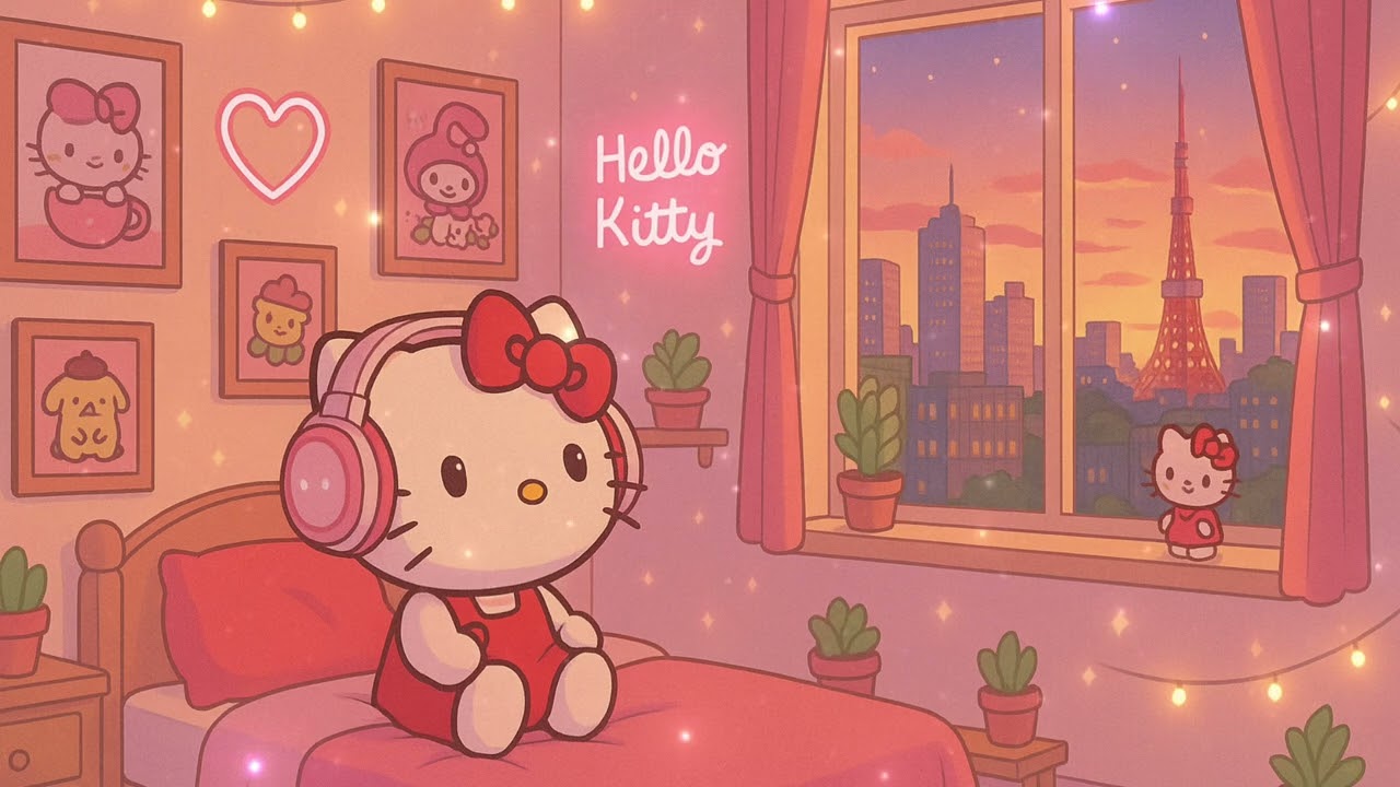 🎀Hello Kitty&rsquo;s Dreamy Afternoon | Cute Lofi Mix for Peaceful Vibes 🎀☁️
