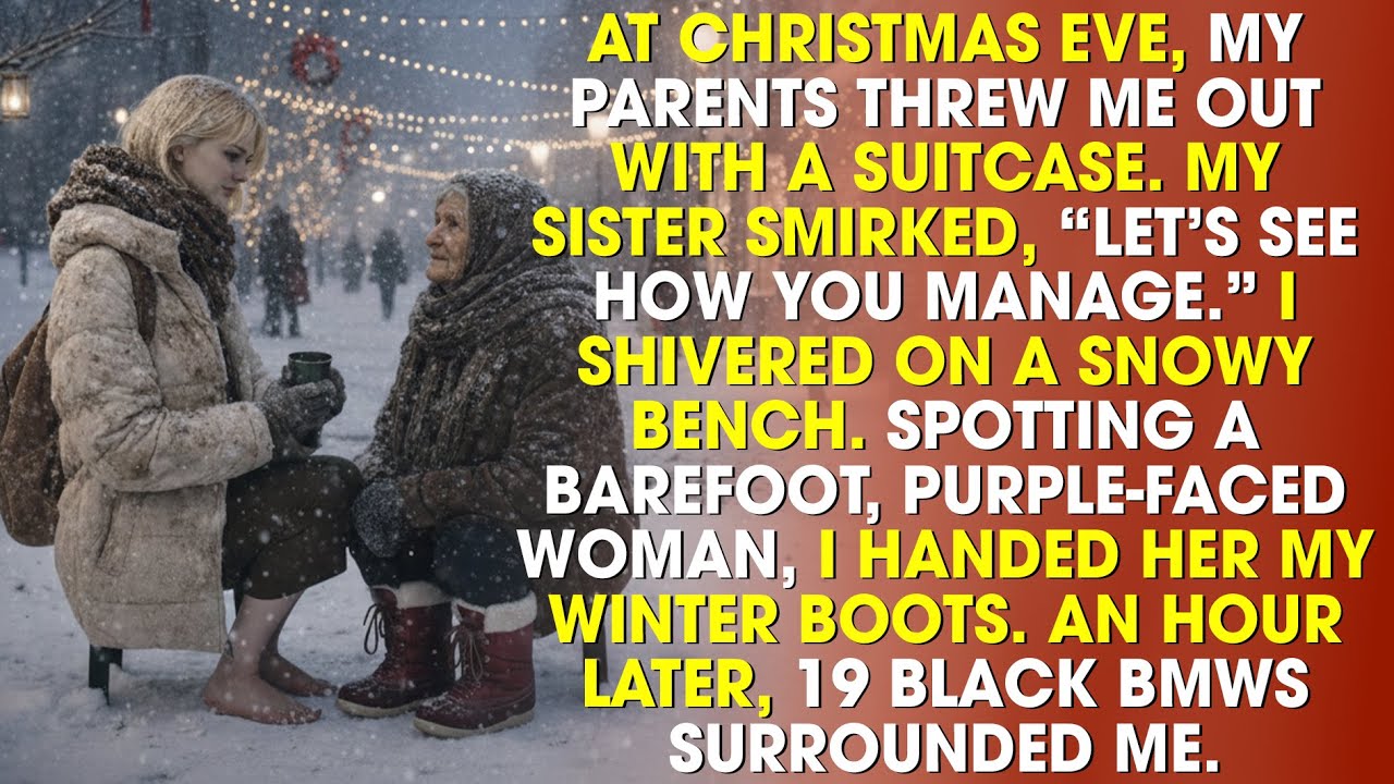 My Parents Kicked Me Out On Christmas Eve—My Sister Laughed, Then A Barefoot Woman Arrived…