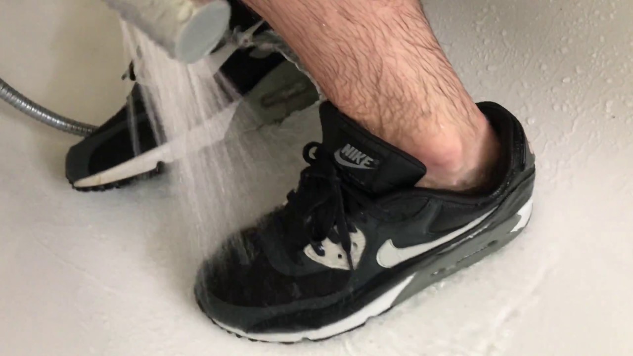 Soaked Air Max 90s with no socks