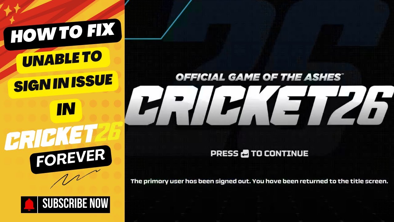 How to Fix Unable to Sign In Issue in Cricket 26  || Easy Fix ✅ ||