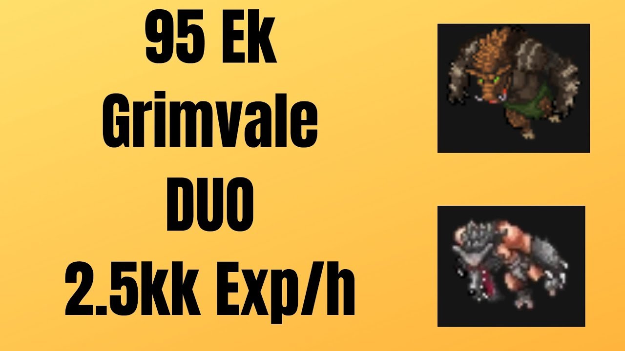 95 EK - 2.5kk Exp/300% -(Spot: Grimvale)- Duo - Tibia