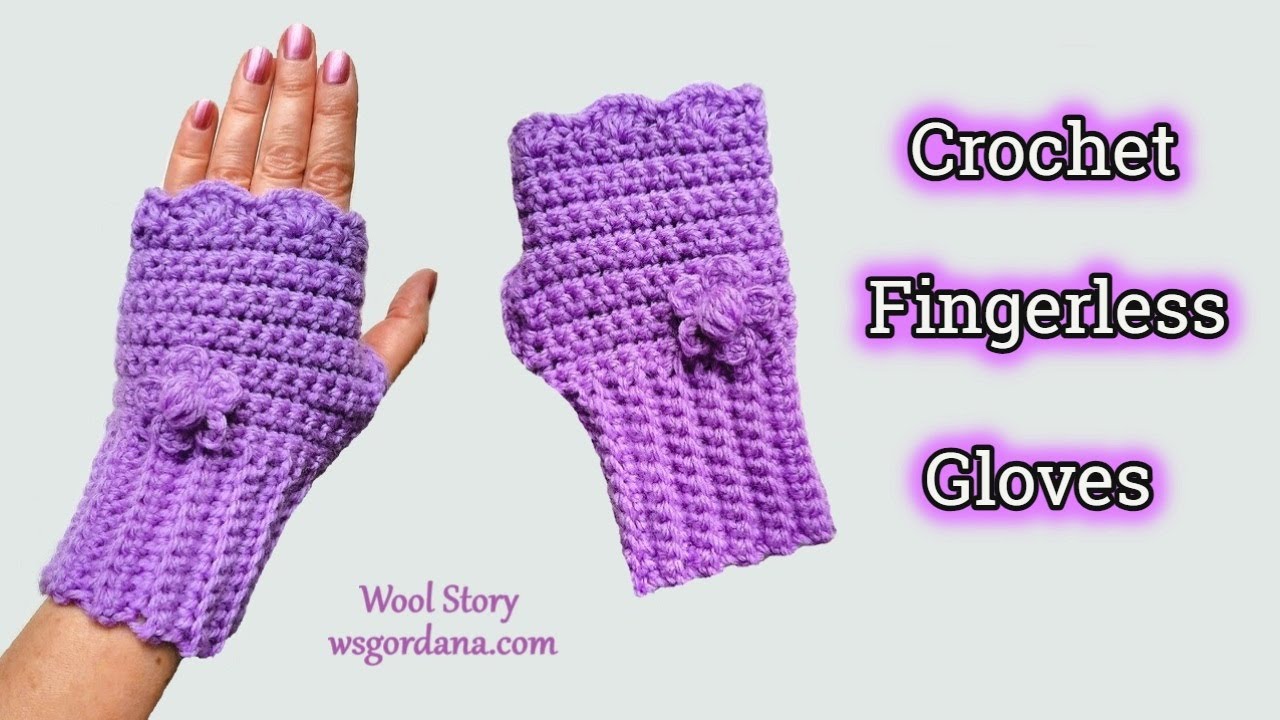 Quick and Easy Crochet Fingerless Gloves - Heklane rukavice