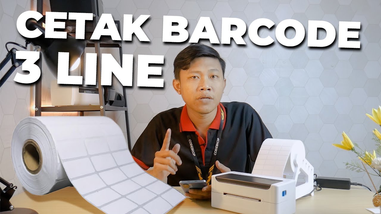 CETAK BARCODE DI LABEL 3 LINE | CB-199BT BARCODE PRINTER